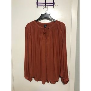 Burnt Orange Long Sleeve Top